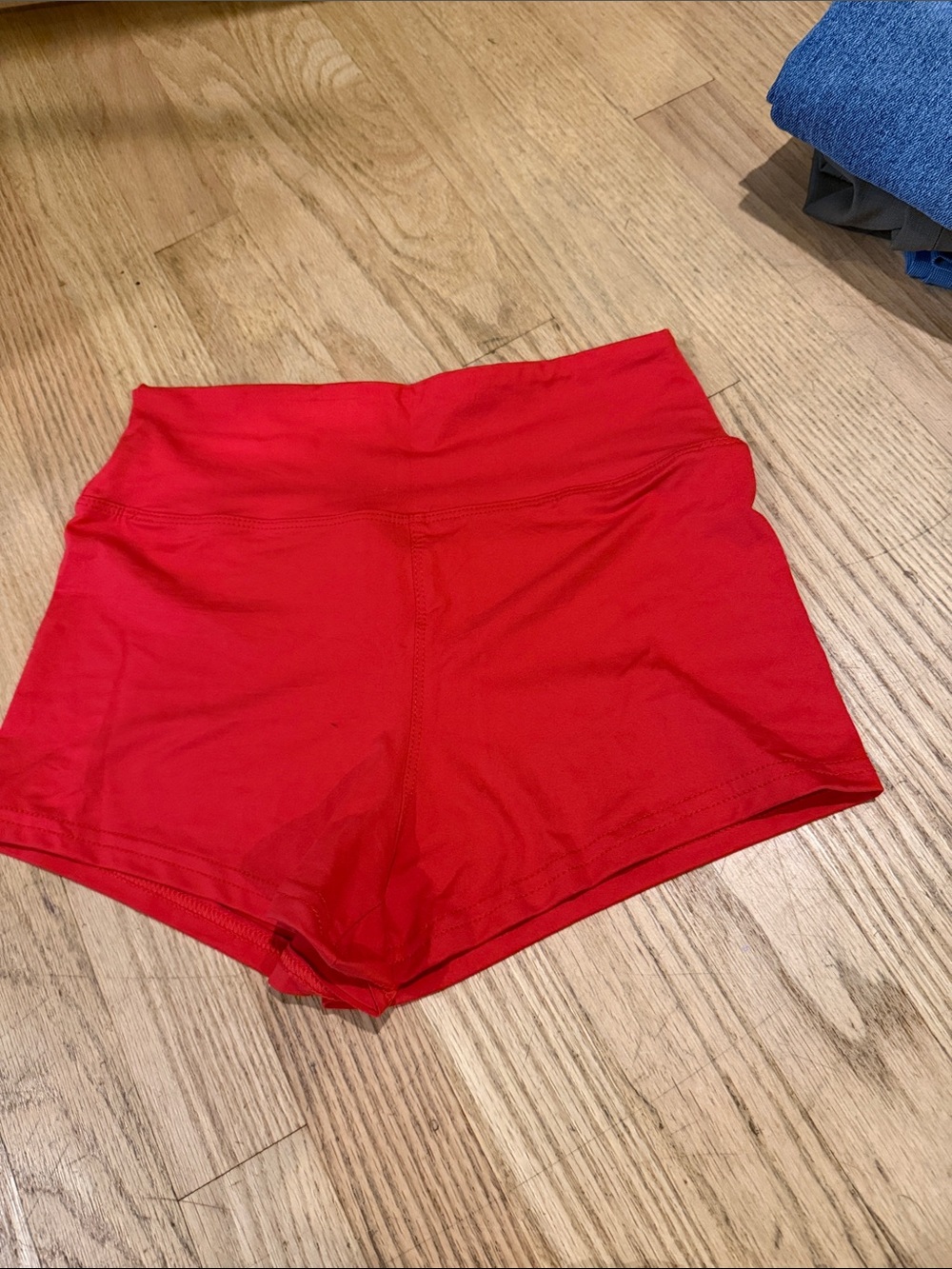 Amazon Women's High-Waist Red Performance Shorts